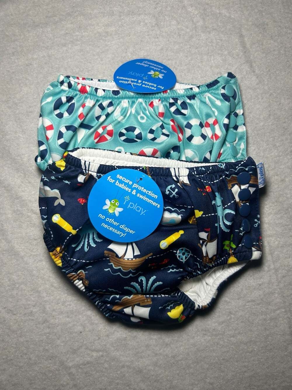 i play| 2 pack 18M Boy Pull-up Reusable Absorbent Swimsuit Diapers